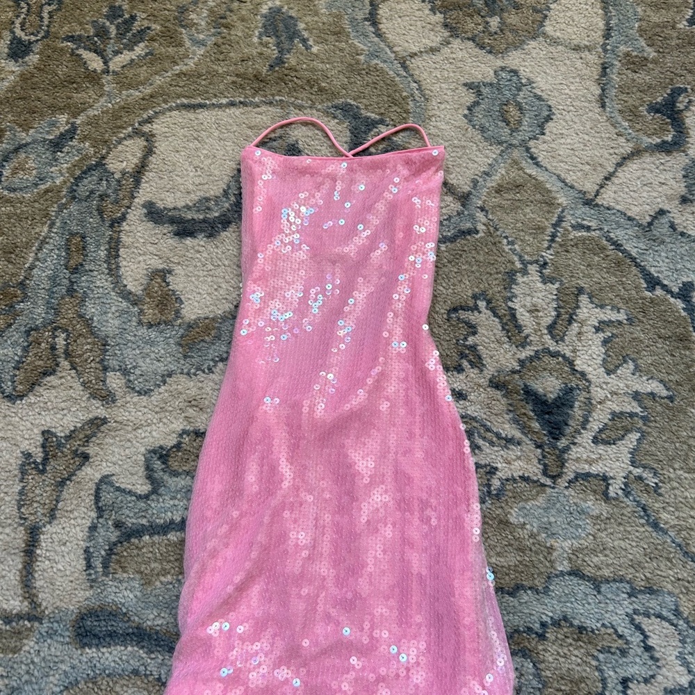 Beginning Boutique Blush Sequin Dress Never Worn